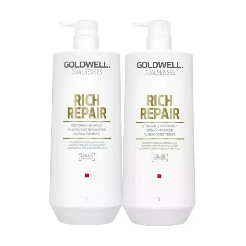Goldwell Dualsenses Rich Repair Shampoo 1000ml and Conditioner 1000ml Duo