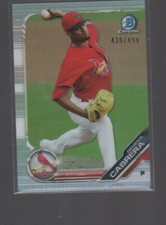 GENESIS CABRERA 2019 BOWMAN  CHROME PROSPECTS REFRACTOR CARD #BCP-187 /499