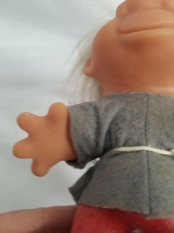 De colección DAM Elf Troll Navidad 1980 24-4 Mohair Rojo Sombrero Conjunto Original 8" Raro Foto 4 de 4