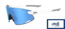 Tifosi Optics VOGEL XC Sunglasses Satin Clear Frame Sky Blue Mirror Running