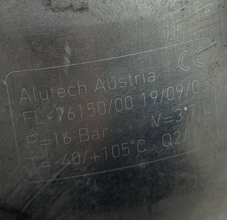 Depósito de tanque de suspensión neumática Mercedes-Benz S430 W220 2000-2006 2203200215 OEM Foto 3 de 4