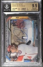 2015 TOPPS STRATA BRYCE HARPER AUTO JUMBO CAMO PATCH BGS 9.5 / 10 POP 1 #d 12/25