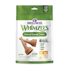 Whimzees Natural Dental Treats for Dogs 12 Count Supports Oral Health