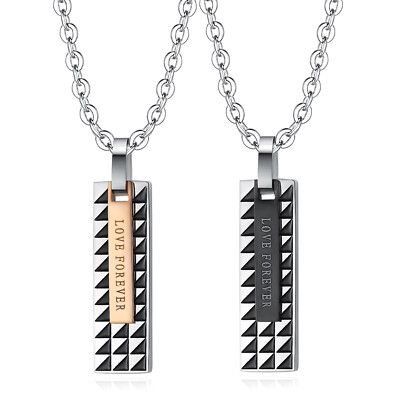Partnerketten mit Anhänger Forever Love Paarschmuck Halskette Paare Liebe Kette