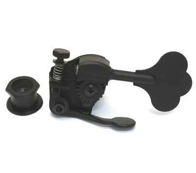 Hipshot Black Ultralite Clover 1/2'' Bass Drop D Machine Head De-tuner X-tender