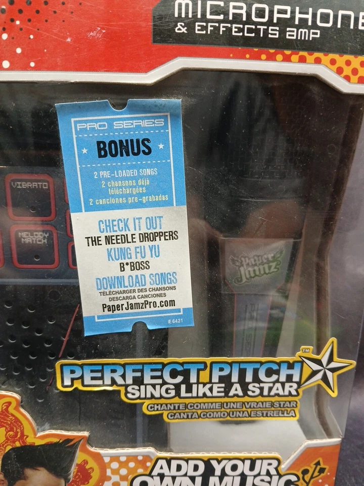 Paper Jamz Microphone And Effects Amp Pro Series Sing Like A Pro NEW NOT MINT - Image 3 of 4