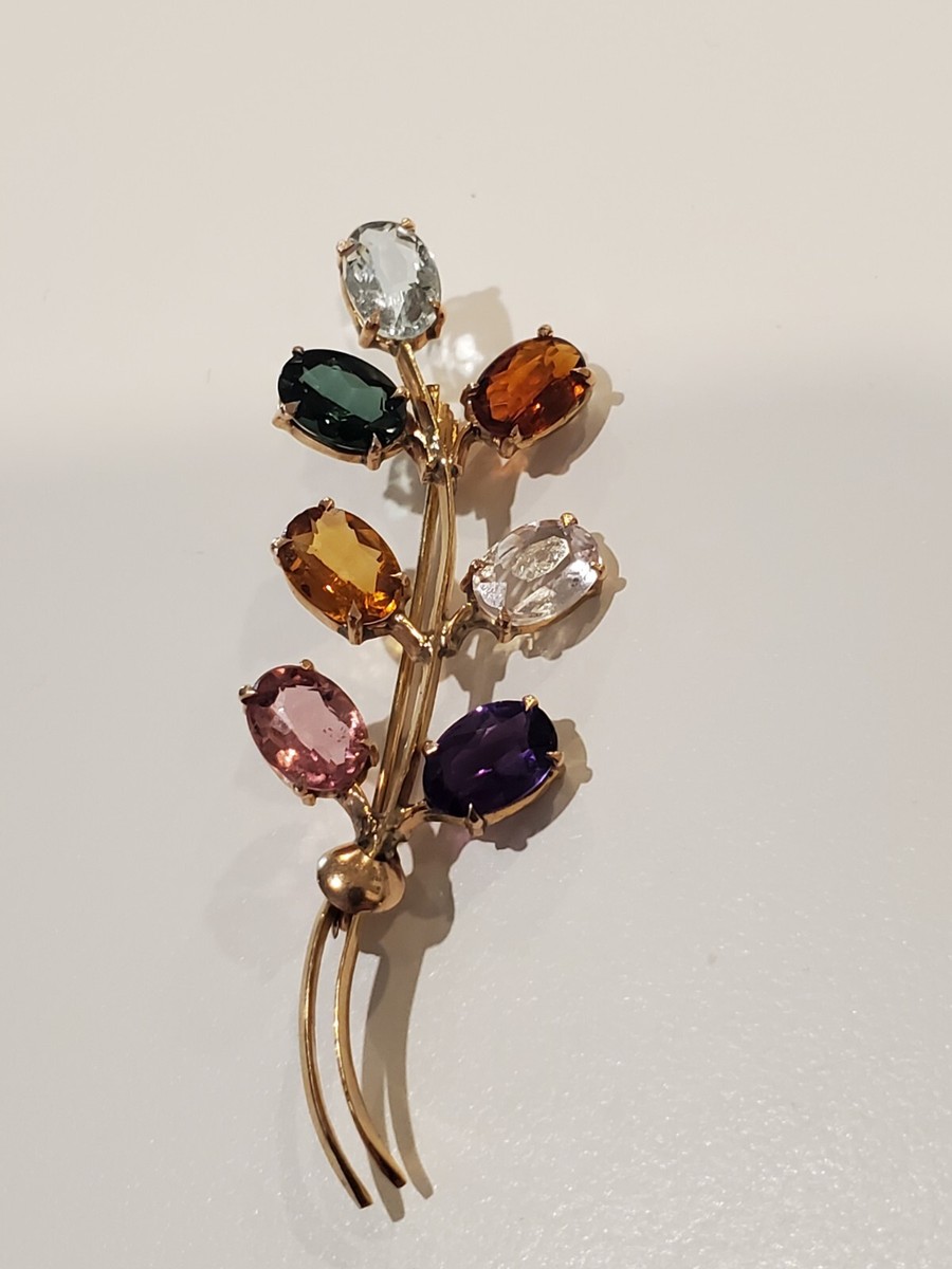 Vintage H. Stern 14k Multi Gemstone Flower Leaf Brooch | eBay Vintage H. Stern 14k Multi Gemstone Flower Leaf Brooch | eBay