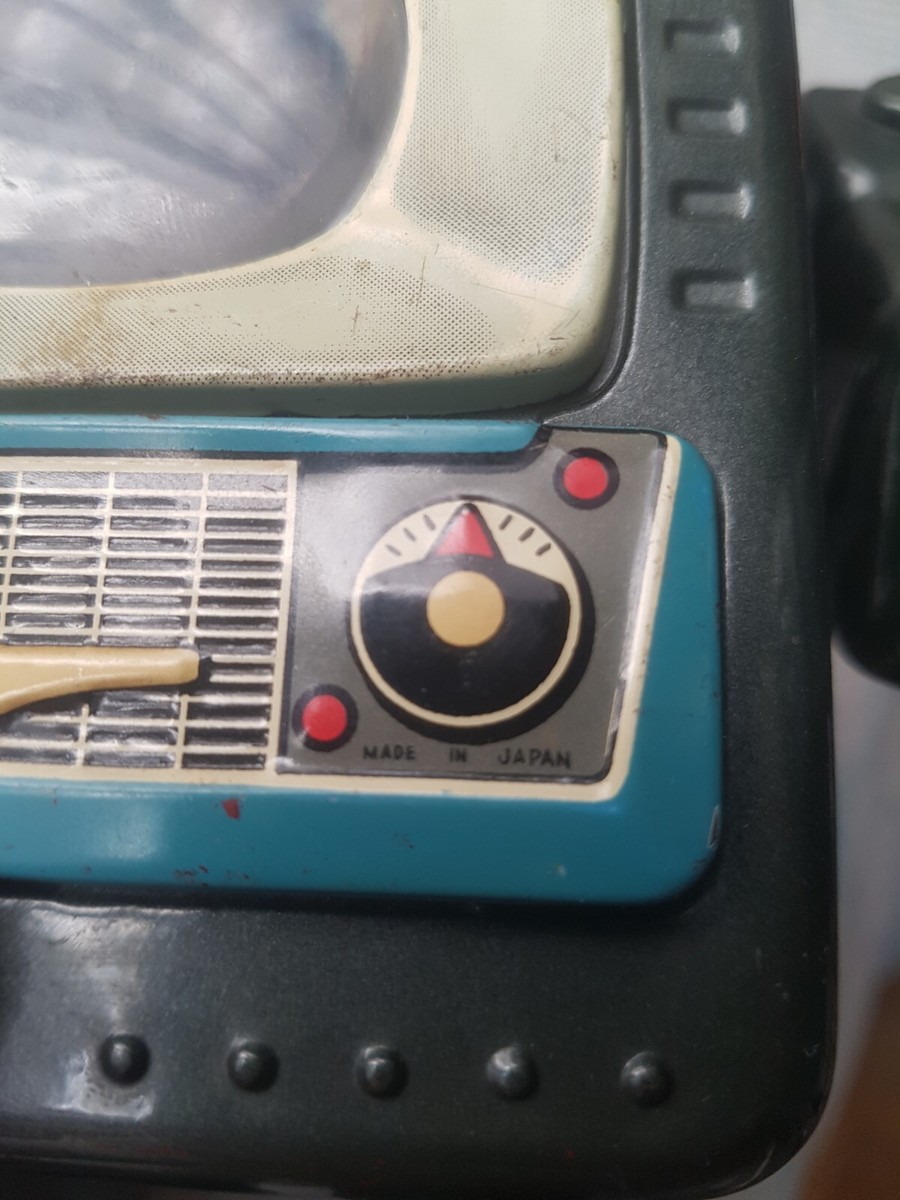 Tin toy Japan 1960 Battery Operated Alps Television Robot Tin toy Japan 1960 Battery Operated Alps Television Robot