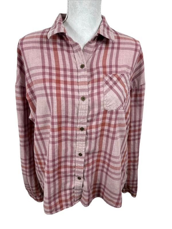 prana button brushed cotton plaid organic cotton bld shirt