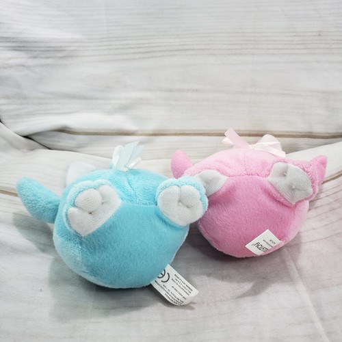 Kellytoy Rabbit Plush Blue Pink Easter Bunny Stuffed Animal Pair Bows 5 Inch - Picture 4 of 10