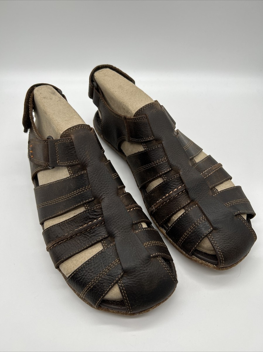Hush Puppies Brown Leather Fisherman Sandals Size 10M New In  display picture 3
