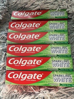 6-PK Colgate Sparkling White Fluoride Toothpaste 6 Oz Each Tube Mint Zing(5/25)