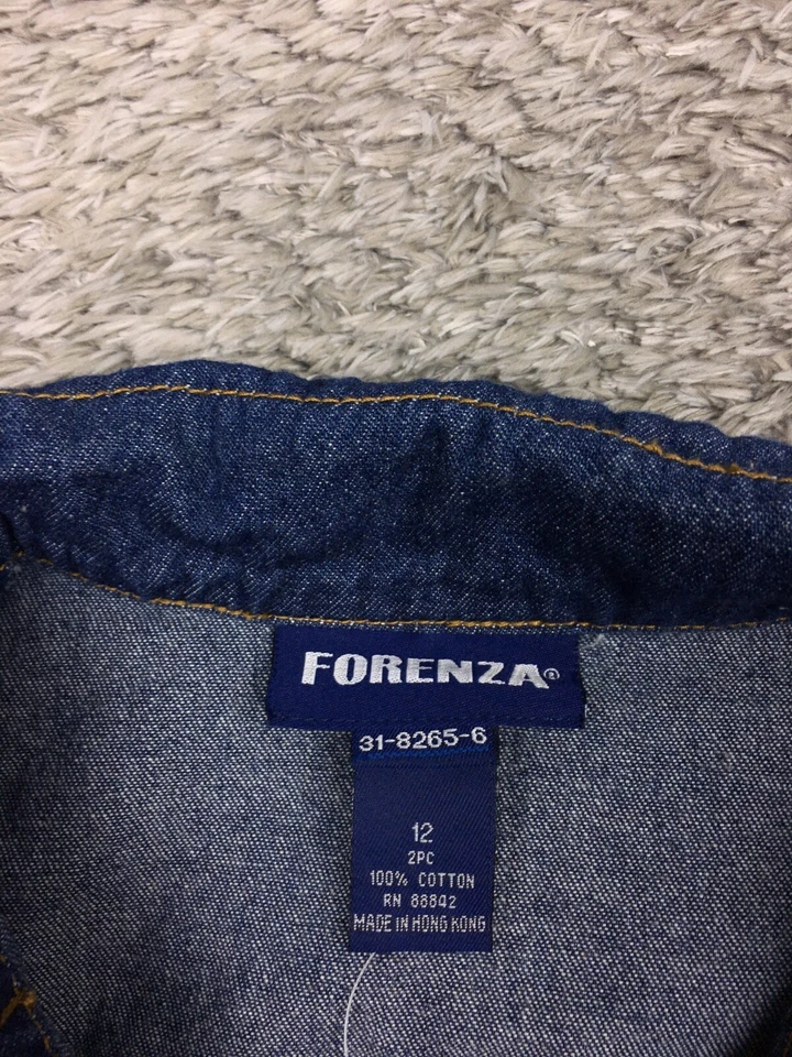 Chaqueta vaquera Forenza para mujer talla 12 azul denim lavado oscuro abotonada 31-8265-6 Foto 4 de 4