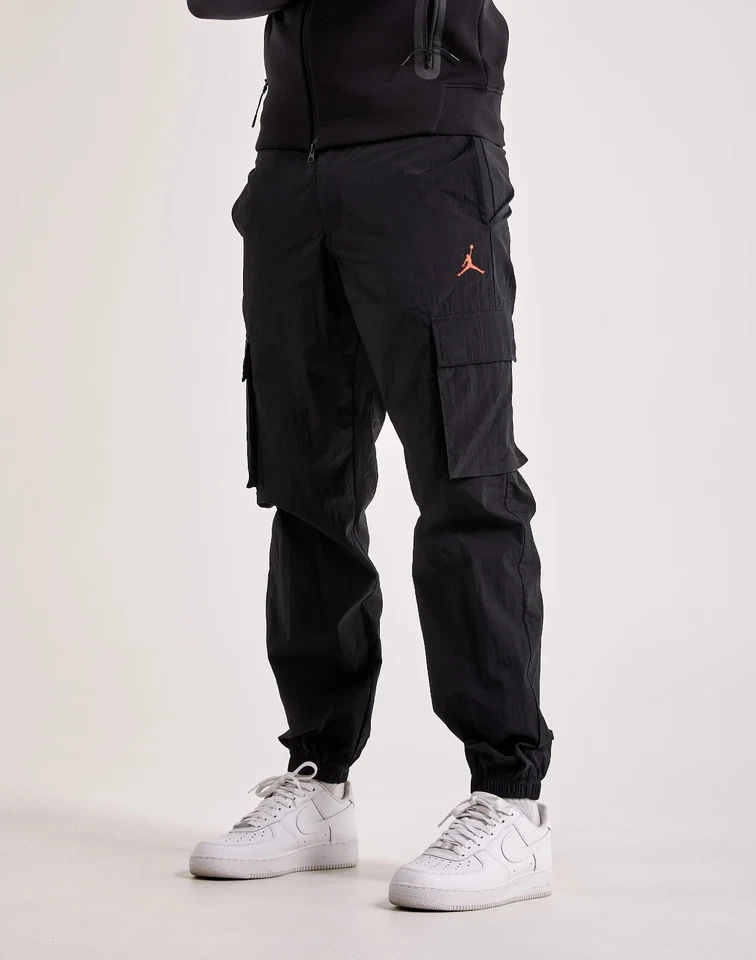 Pantalones cargo Nike Air Jordan Jumpman Flight MVP tejidos para hombre negros talla M FN4609-010 Foto 2 de 4
