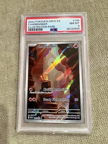 Charmander 168/165 Sv: Scarlet & Violet 151 Holo Illustration Rare PSA 8