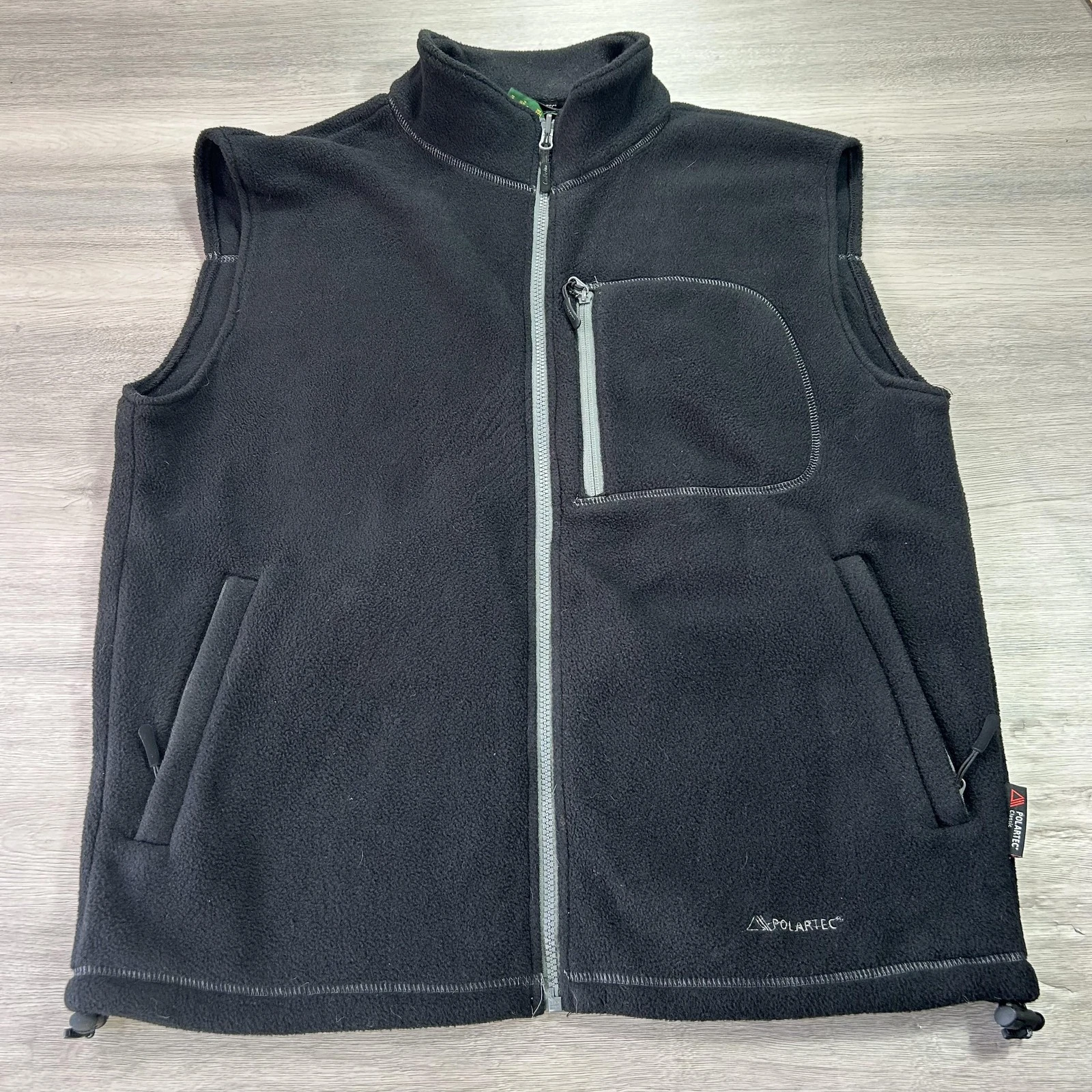 Cabela's Vest Mens Large Polartec Fleece Outdoors Full Zip Sleeveless Hiking