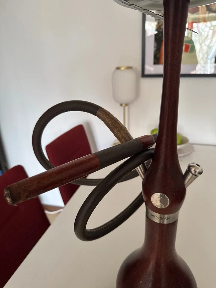 Wookah Classic Walnut/Walnuss + Lederschlauch & Walnussholz Mundstück - Bild 4 von 4