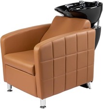 Barber Backwash Shampoo Chair Ceramic Shampoo Bowl Sink Chair Salon Spa Station