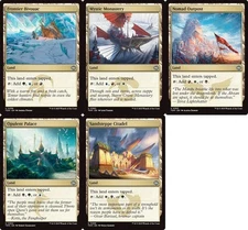 EDH TRI MANA LAND Set of 5 ~mtg Tarkir Dragonstorm Outpost Frontier Bivouac