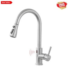 Touchless Kitchen Faucet with Pull Down Sprayer Motion Sensor Hands-Free Smar...