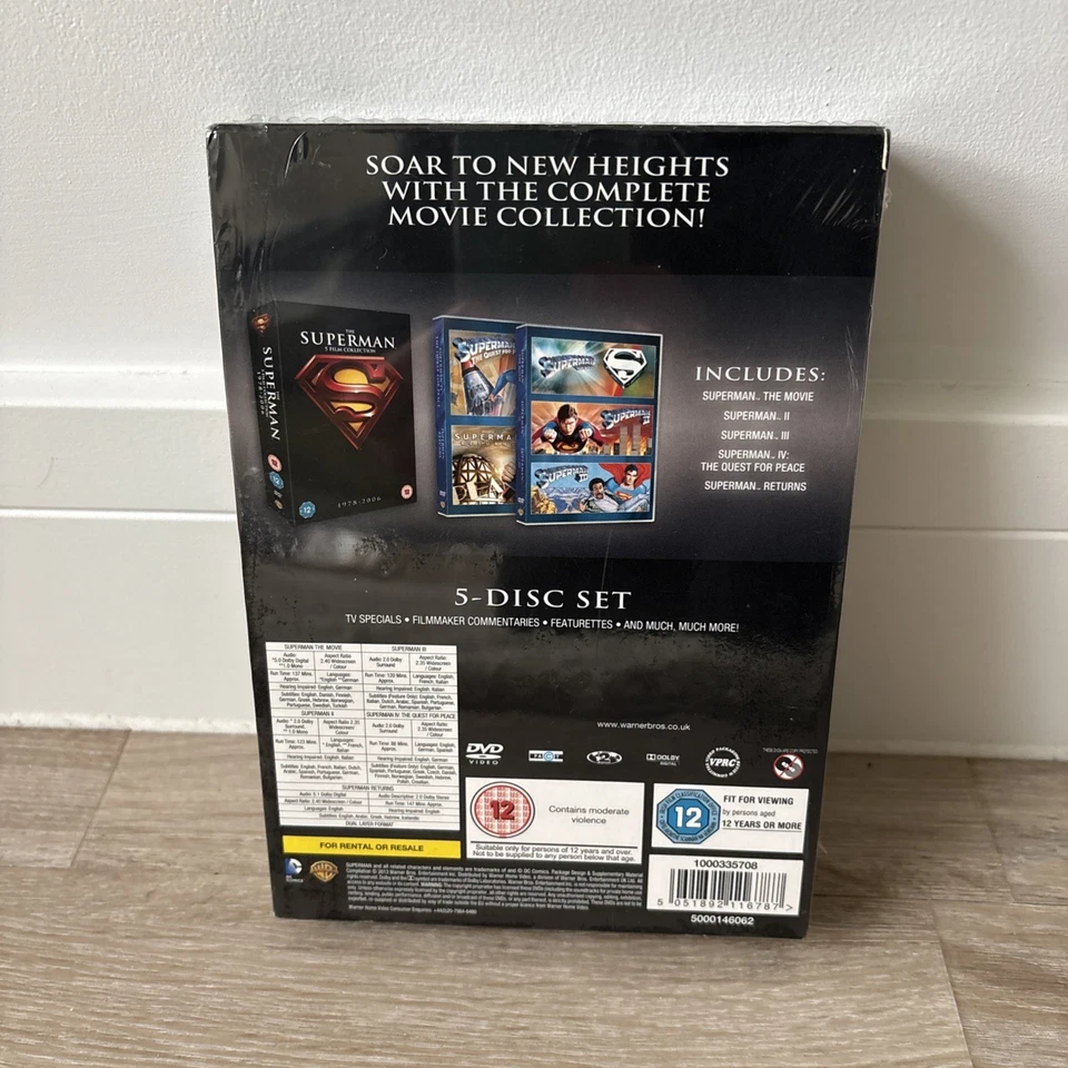 The Superman 5 Film Collection 1978-2006 New & sealed free P&P  - Image 2 of 2