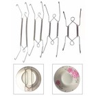 Adjustable Spring Wire Rack for Plate Display Silver Wall Mounted Holder