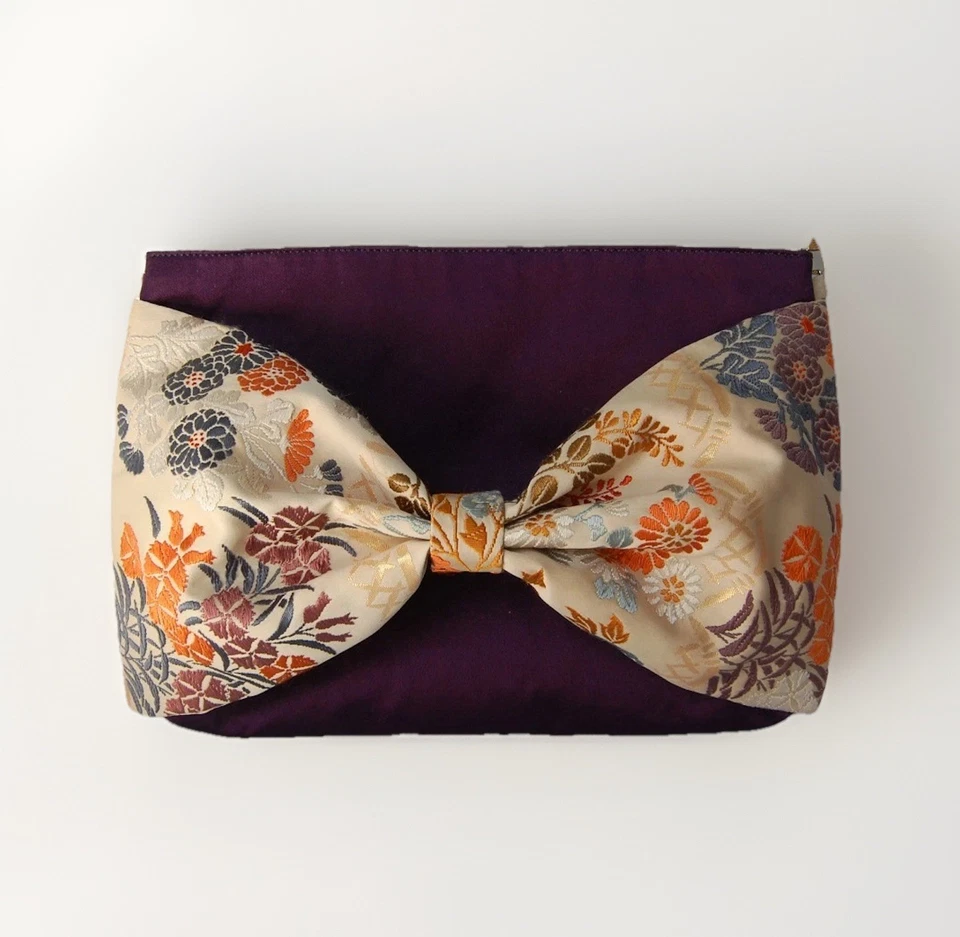 Bolso sin asas Obi kimono de seda único en su tipo | Bolso sin asas japonés hecho a mano Foto 3 de 4