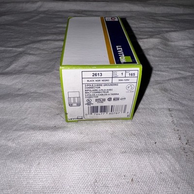 Leviton 2613, 2 Pole 3 Wire Grounding Connector PACK OF 3