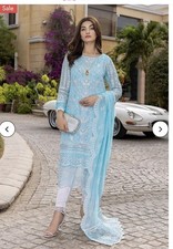 Azure Suite 3-Piece Pakistani indian Shalwar Kameez M