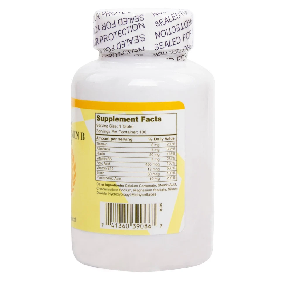 Complejo Vitamin B NuHealth 100 comprimidos Foto 2 de 3