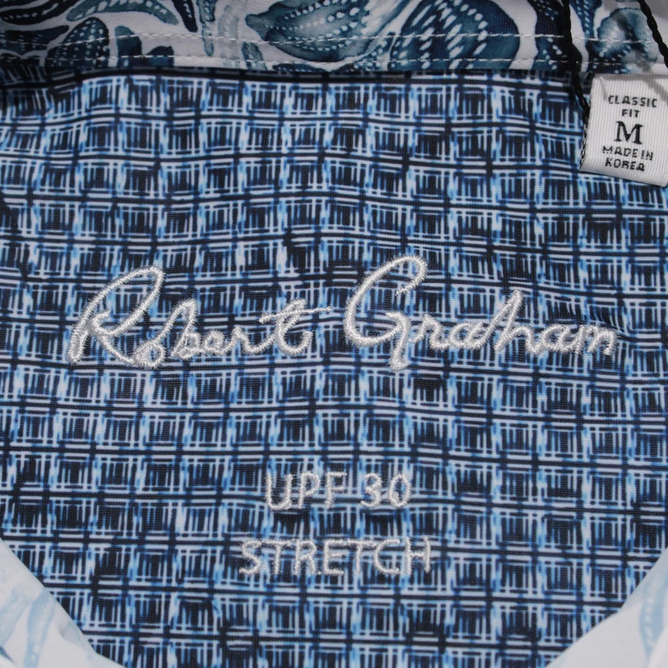 Robert Graham NWT Occasio Casual Button Down Shirt Size M Classic Blue / White - Image 3 of 4