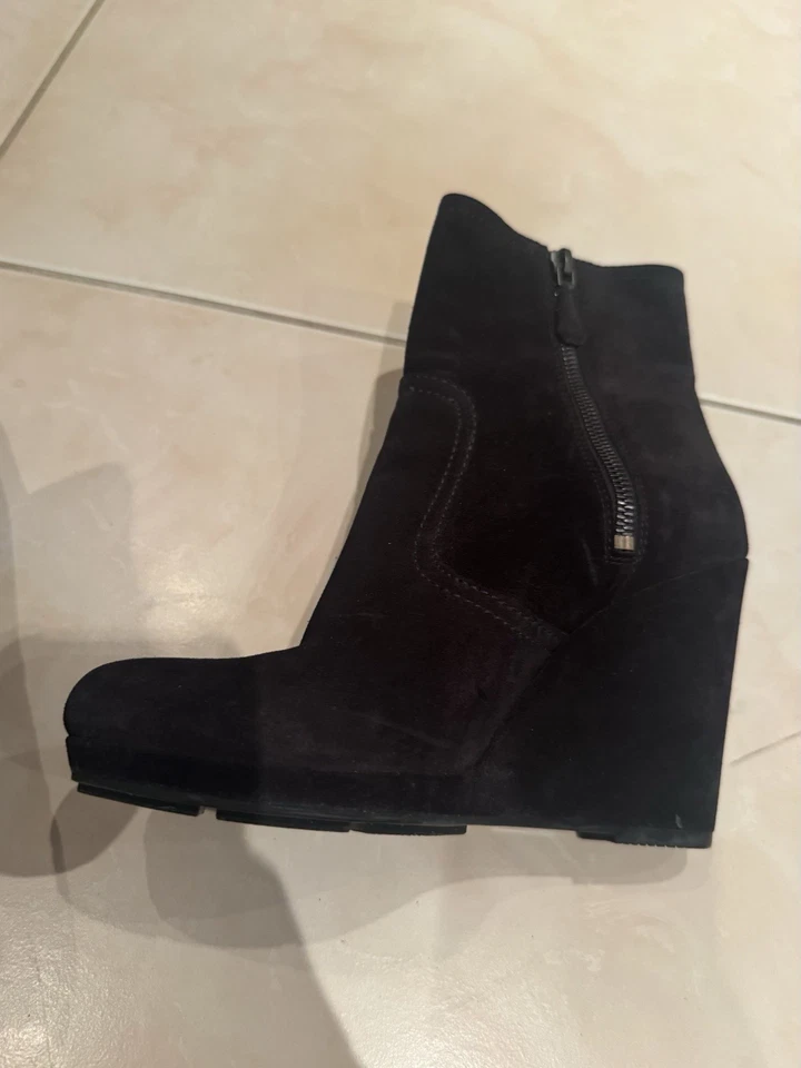 Botas de cuña PRADA de gamuza negra para mujer - talla 38 Foto 4 de 4