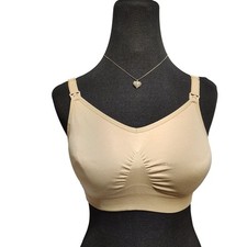 Hofish Beige Maternity Nursing Bra Medium Sleep Maternity Wireless Comfort Paded