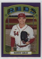 2021 Topps Heritage Hot Box Chrome Purple Refractor Sonny Gray #380 0o3x