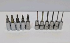 Snap-on 11pc Mixed Lot Of 14 Torx 514 Allen Hex Socket Bit Drivers 6