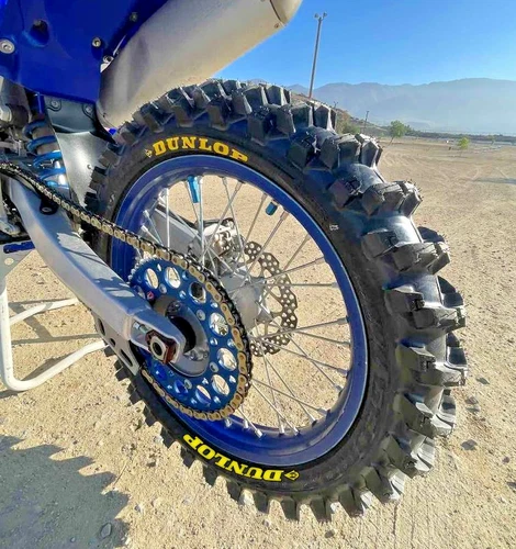 MOTORCYCLE Tire Lettering DUNLOP yellow fits MOTOCROSS Sticker SET 1.00" -17-21"