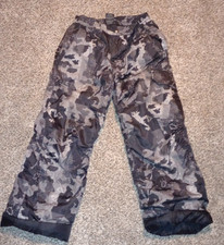Youth Black, Gray  White Camo Snow Pants Boys Size Large 10-12 