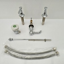 Heritage Glastonbury 3 Tap Hole Basin Mixer Taps LMTH007BLSS New Free Postage