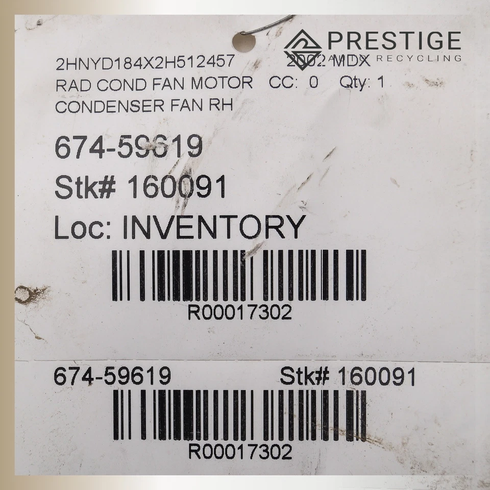 ACURA MDX 2001 2002 radiador ventilador motor con cubierta 19015-PGK-A01 OEM Foto 4 de 4