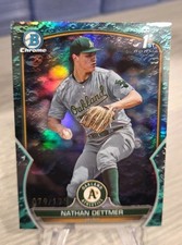 Nathan Dettmer 2023 Bowman Draft Chrome Aqua Lunar Refractor /125 1st Bowman