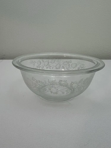 Vintage Pyrex 1L Nesting Mixing Bowl 322 Clear Glass Colonial Mist Design