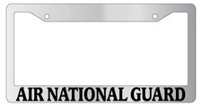 Chrome License Plate Frame Air National Guard Auto Accessory Novelty