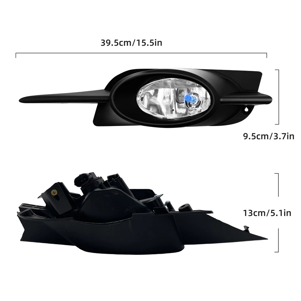 Luces antiniebla delanteras + cableado para Honda Civic 2009 2010 2011 cupé de 2 puertas Foto 2 de 4