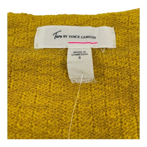 Two by Vince Camuto Cardigan Sweater Women Small Long Sleeve Button Up Mustard - Picture 3 of 12