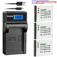 Kastar Battery LCD USB Charger for Olympus Li-70B VG-120 VG-140 VG-150 VG-160