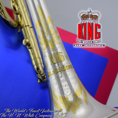 Vintage King H. N. White Silversonic Model Cornet Solid Sterling