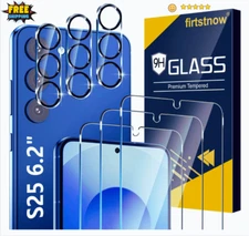 Galaxy S25 6.2" Screen & Lens Protector Set – 3+3 Pack 9H Glass HD Clear