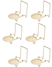 Etched Base Cup & Saucer Stand - Elegant Display Holder for Tea Sets | 6 Pack