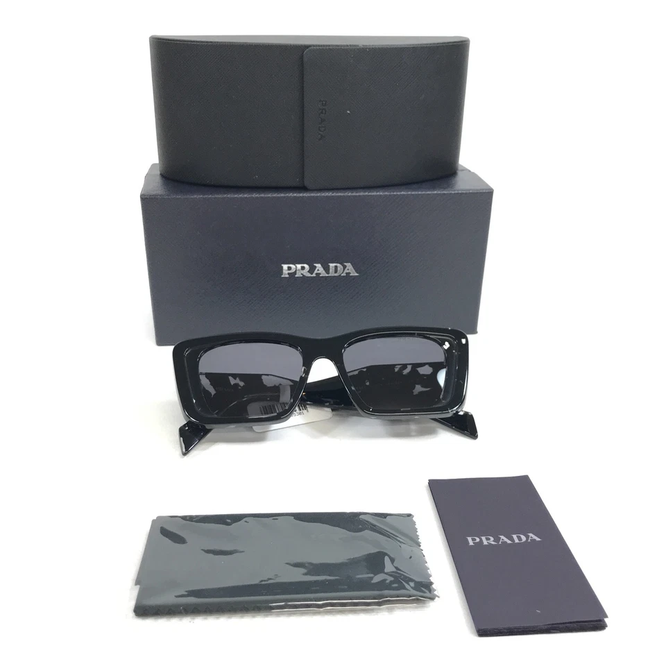 Prada Sunglasses SPR08Y 15S-5Z1 Black Crystal Tortoise with Dark Grey Polarized - Image 2 of 4