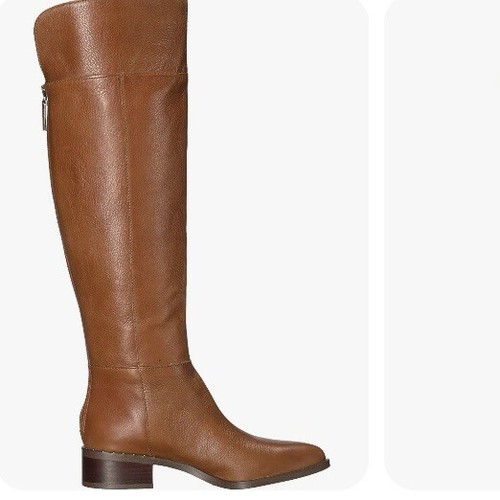 Franco Sarto Women's Daya Leather Wide Calf Knee High Boots Cognac Size 6 - Picture 2 of 8